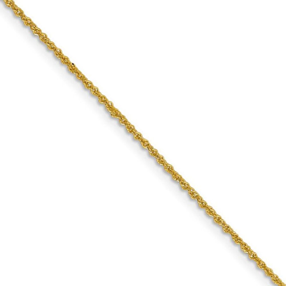 1.3mm 14k Yellow Gold D/C Fancy Singapore Chain Necklace, 18 Inch